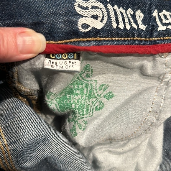 COOGI Jeans Embroidered COOGI Spellout Heritage 5 Pockets W38 L34 Urban Hip Hop - Picture 15 of 16